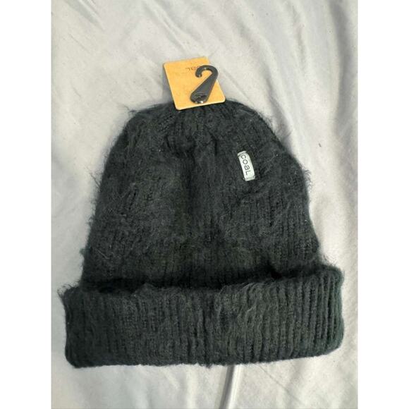 Coal “The Scotty” Black Fuzzy Knit Beanie Hat O/S New with Tags - Picture 1 of 6
